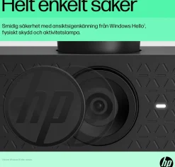HP 625 - Webbkamera - lutning - färg - 4 MP - 1920 x 1080 - ljud