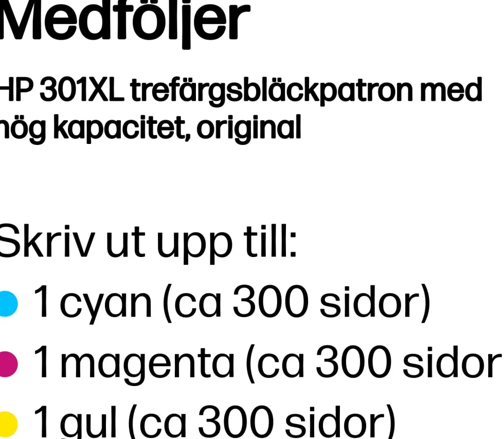 HP 301 XL color ink cartridge