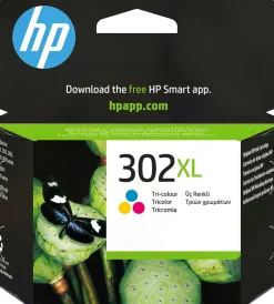 HP 302 XL color ink cartridge, blistered