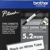 HSe-211E Heat Shrink Tube Tape Black on White 5,2mm wide