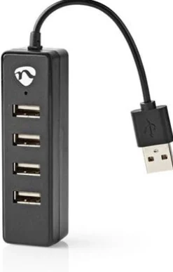 Hub NEDIS USB 4-port svart