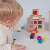 Hus i trä med sensoriska klossar 3 hus