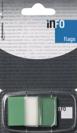 Index INFO NOTES 25x43mm grön 50/fp