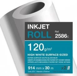 Inkjetpapper CLF 914mmx30m 120g 2/fp