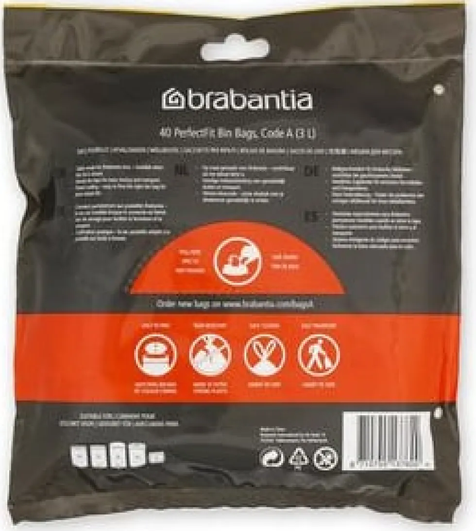Insatspåse A BRABANTIA 3L vit 40/fp
