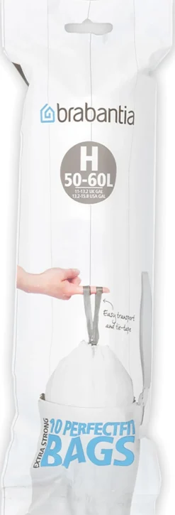 Insatspåse H BRABANTIA 50-60L vit 10/rl