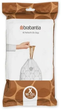 Insatspåse X BRABANTIA 10-12L vit 40/fp