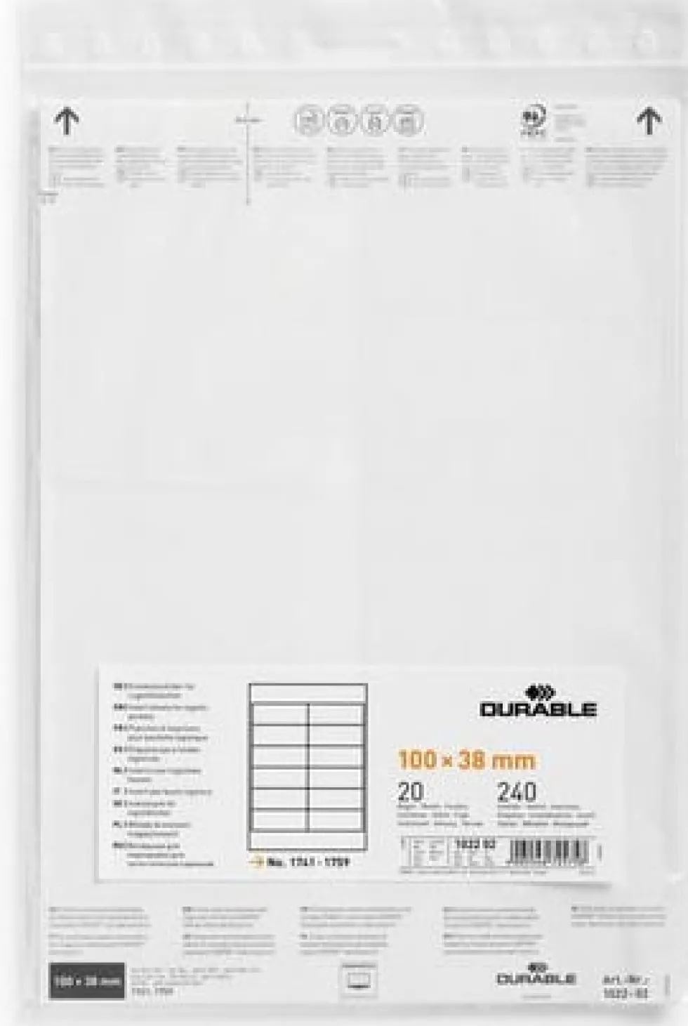 Instick logistikfickor 100x38 240/fp
