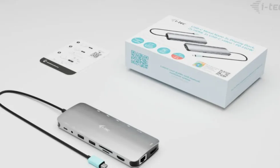 I-TEC USB-C Metal Nano 3x Display Dock, 2x HDMI 1x USB-C vid