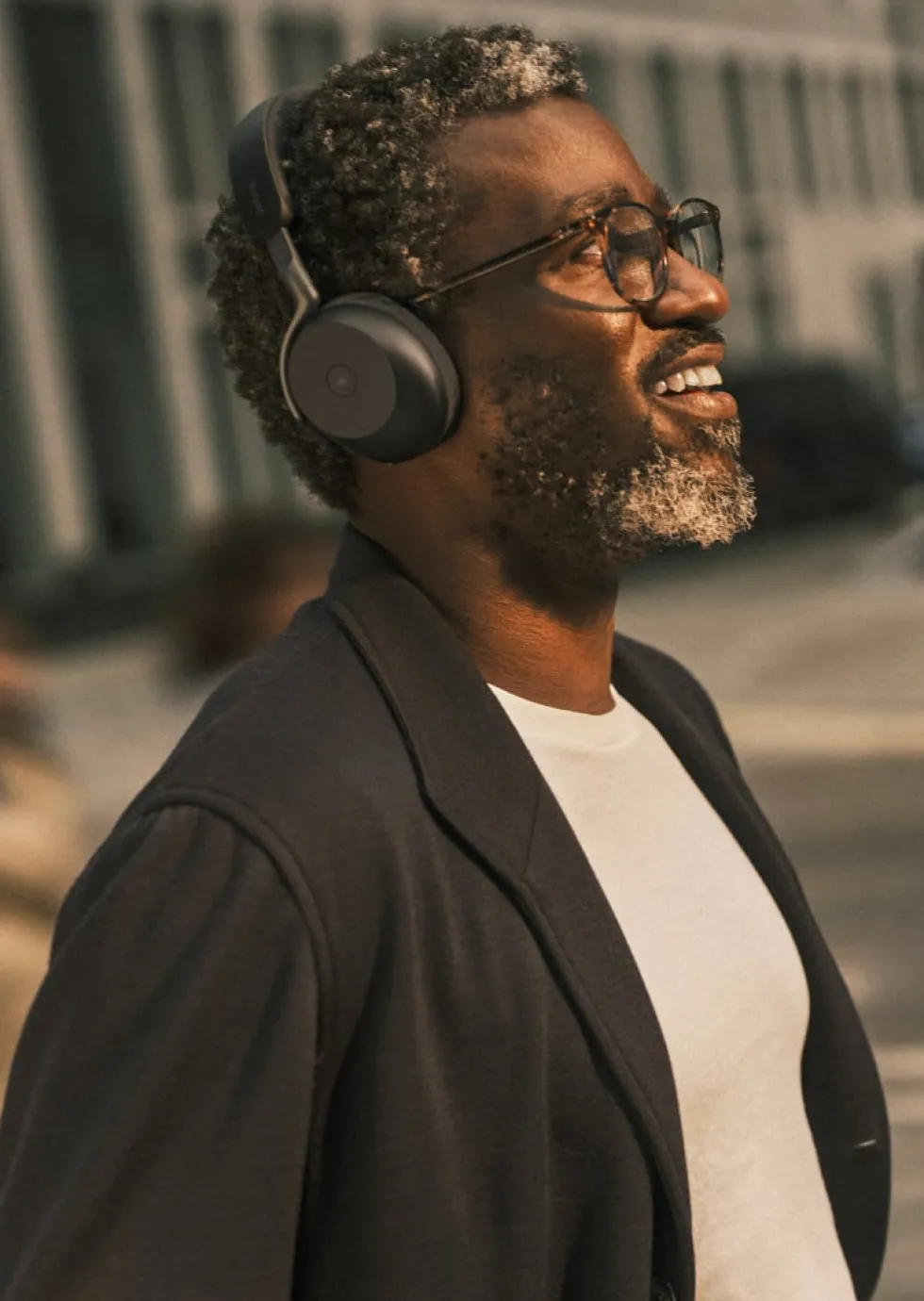 Jabra Evolve3 75 MS - Headset - på örat - Bluetooth - trådlös