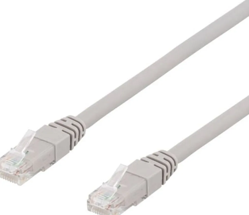 Kabel DELTACO Nätverk UTP Cat6a 3m grå