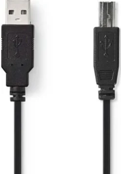 Kabel NEDIS USB 2.0 A-B 5m svart
