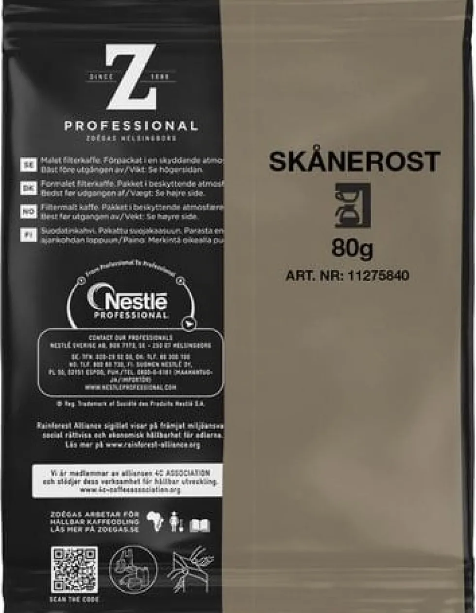 Kaffe Automatmalet ZOÉGAS Skånerost, 60x80g