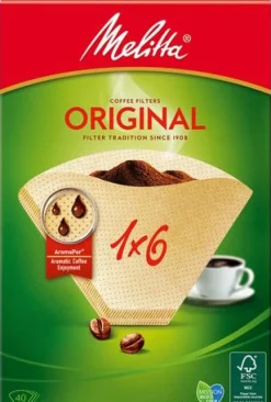 Kaffefilter MELITTA 1x6 oblekta 40/fp