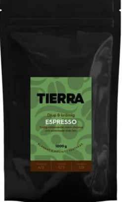 Kaffe TIERRA Espresso Hela Bönor 1kg