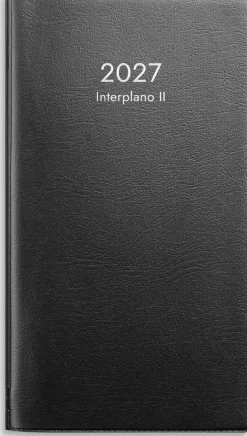 Kalender Interplano II 2027 plast svart