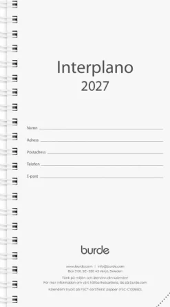 Kalender Interplano refill 2027
