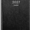 Kalender Leader 2027 konstläder svart