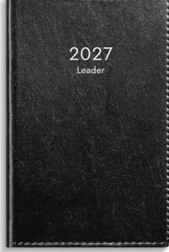Kalender Leader 2027 konstläder svart