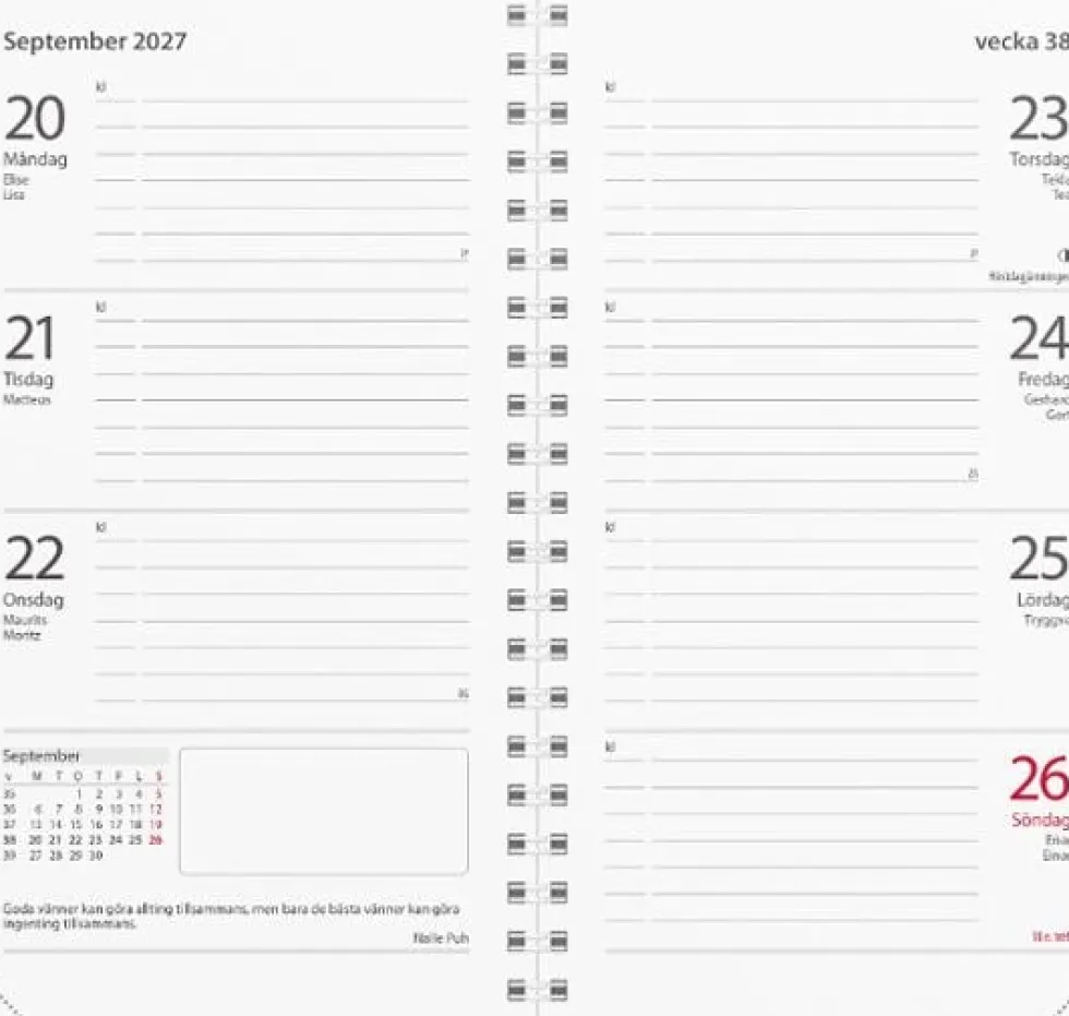 Kalender Master refill 2027