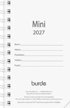 Kalender Mini 2027 refill