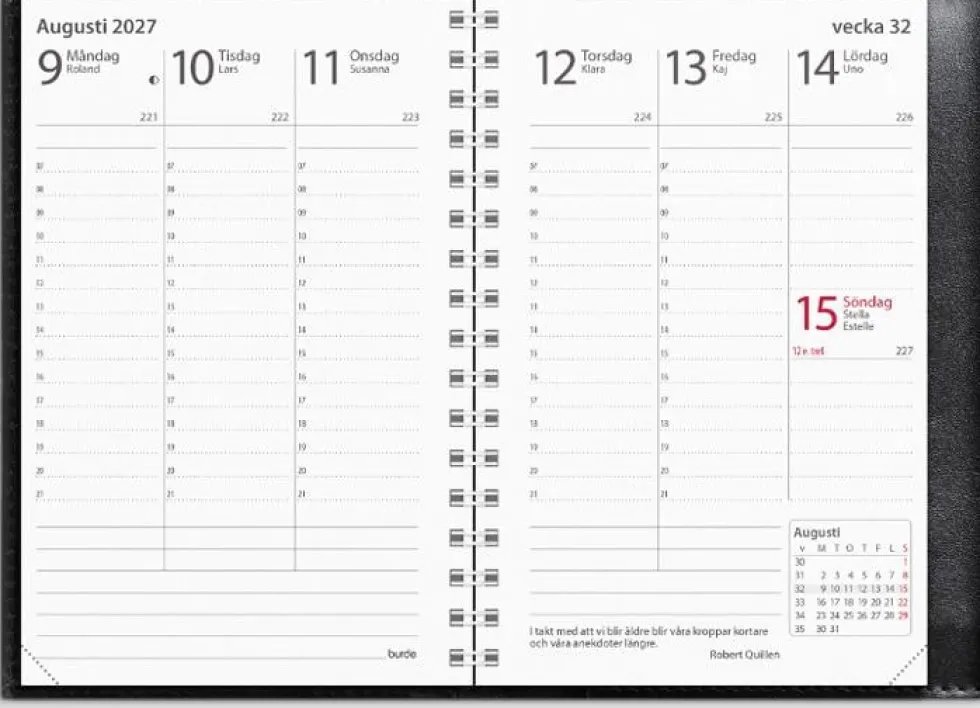 Kalender Prestige de luxe 2027 svart
