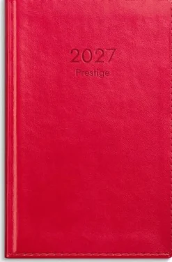 Kalender Prestige 2027 konstläder röd