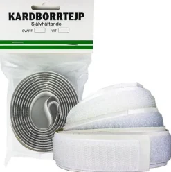 Kardborrtejp 20mmx1m vit