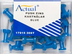 Kartnålar ACTUAL cylinderformad blå30/fp