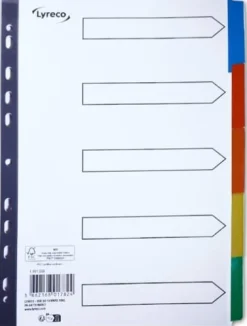 Kartongregister LYRECO A4 5-flik