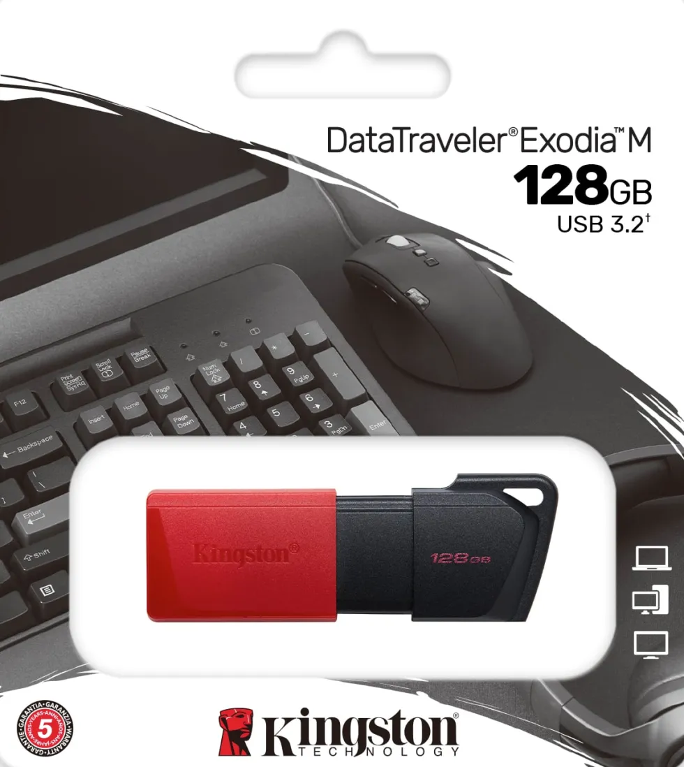 Kingston DataTraveler Exodia M - USB flash-enhet - 128 GB - USB