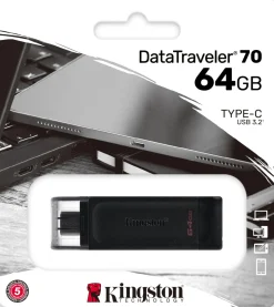 Kingston DataTraveler 70 - USB flash-enhet - 64 GB - USB-C 3.2