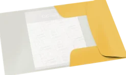 3-klaffmapp Leitz Cosy A4 kartong Gul