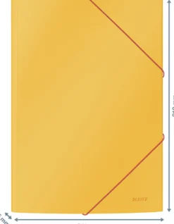 3-klaffmapp Leitz Cosy A4 kartong Gul