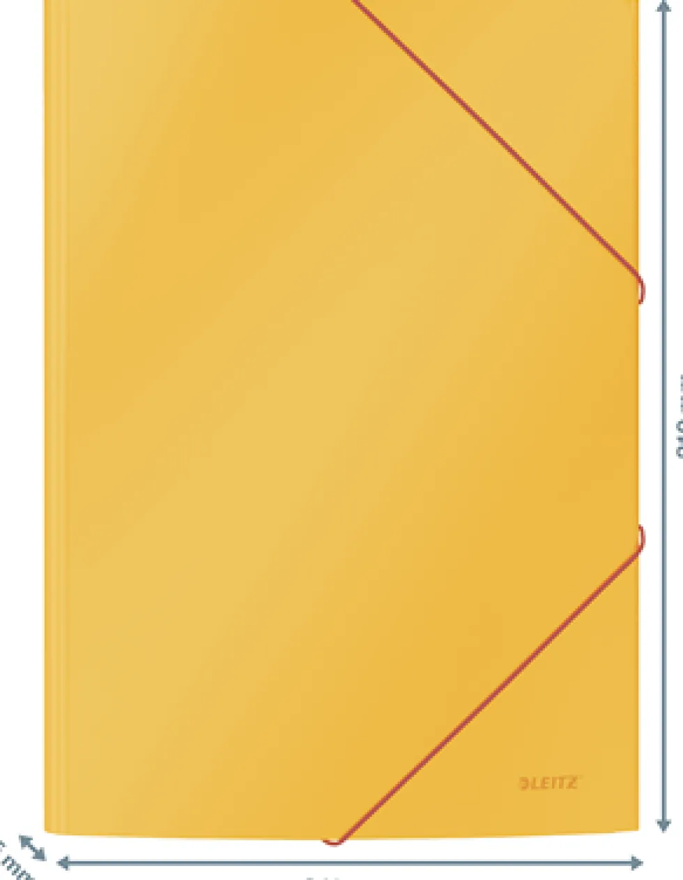 3-klaffmapp Leitz Cosy A4 kartong Gul