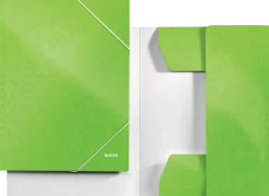 3-klaff snoddmapp Leitz WOW krt A4 grön