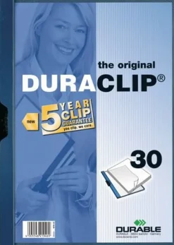 Klämmapp DURABLE Duraclip A4 Blå, 30 blad