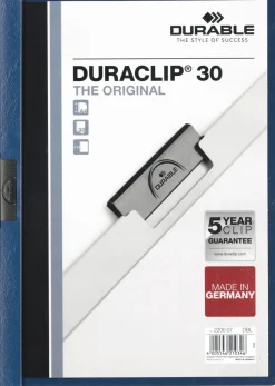 Klämmapp DURABLE Duraclip A4 Blå, 30 blad