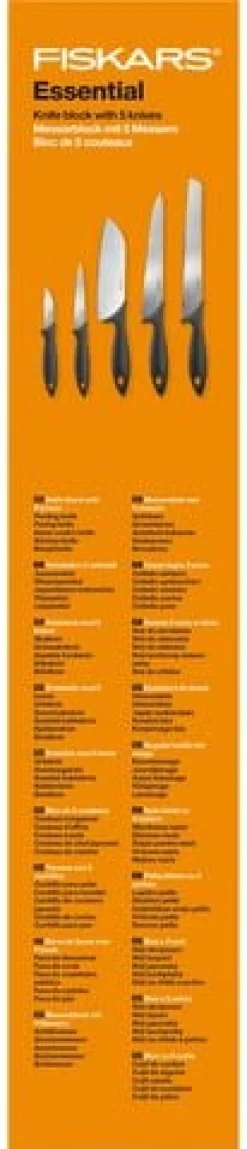 Knivblock FISKARS Essential 5/fp
