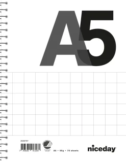 Kollegieblock A5 70bl 60g rut