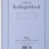 Kollegieblock A4, linjerat, 90g, 5st