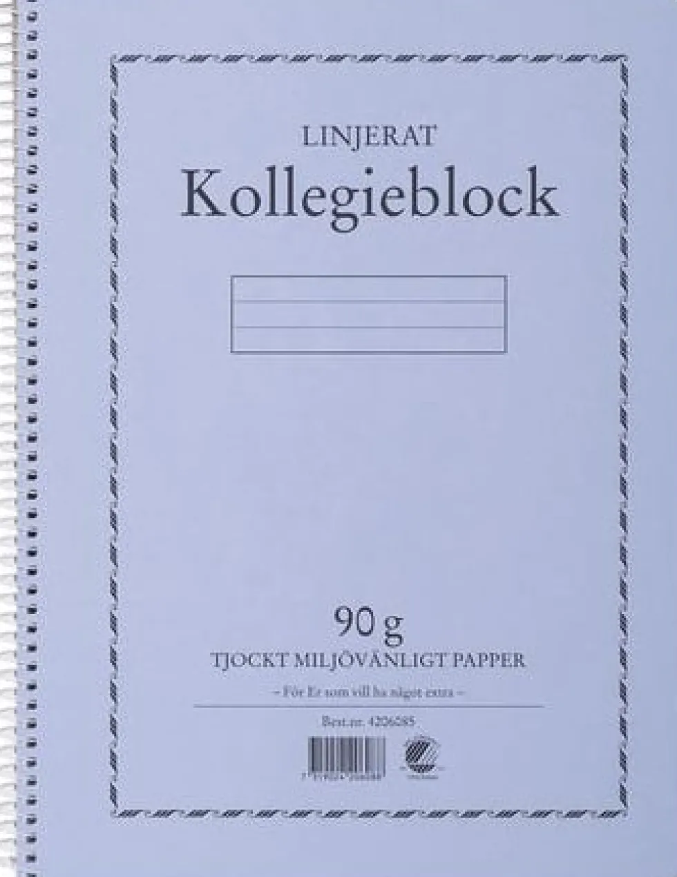 Kollegieblock A4, linjerat, 90g, 5st