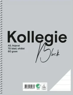 Kollegieblock FW A5 60g 70bl linj oh