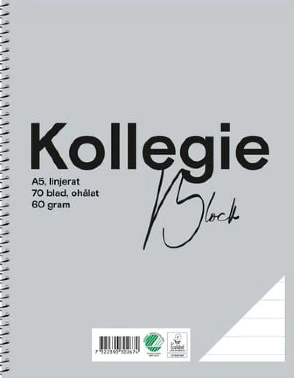 Kollegieblock FW A5 60g 70bl linj oh