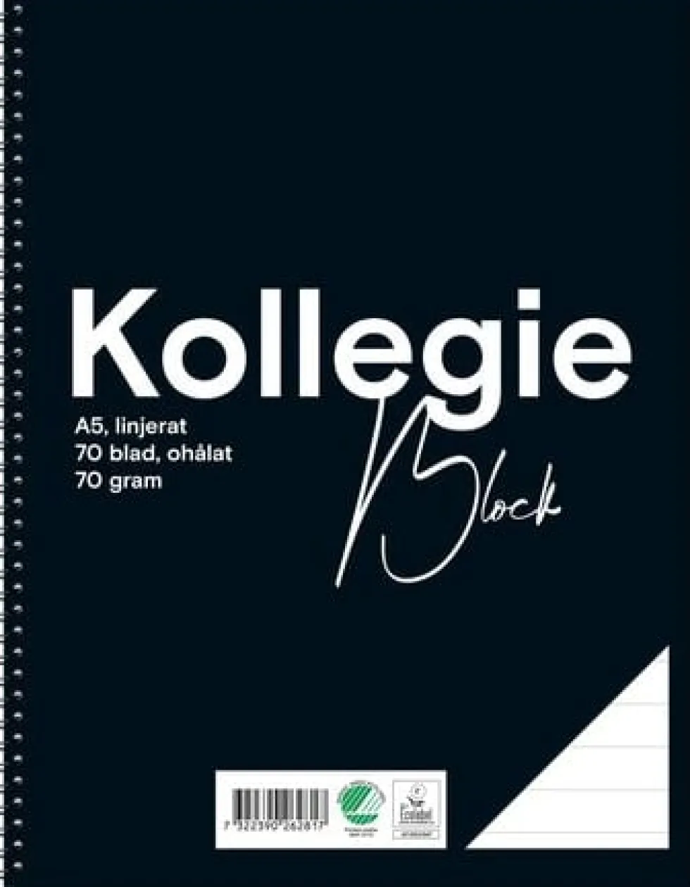 Kollegieblock FW A5 70g 70bl linj oh