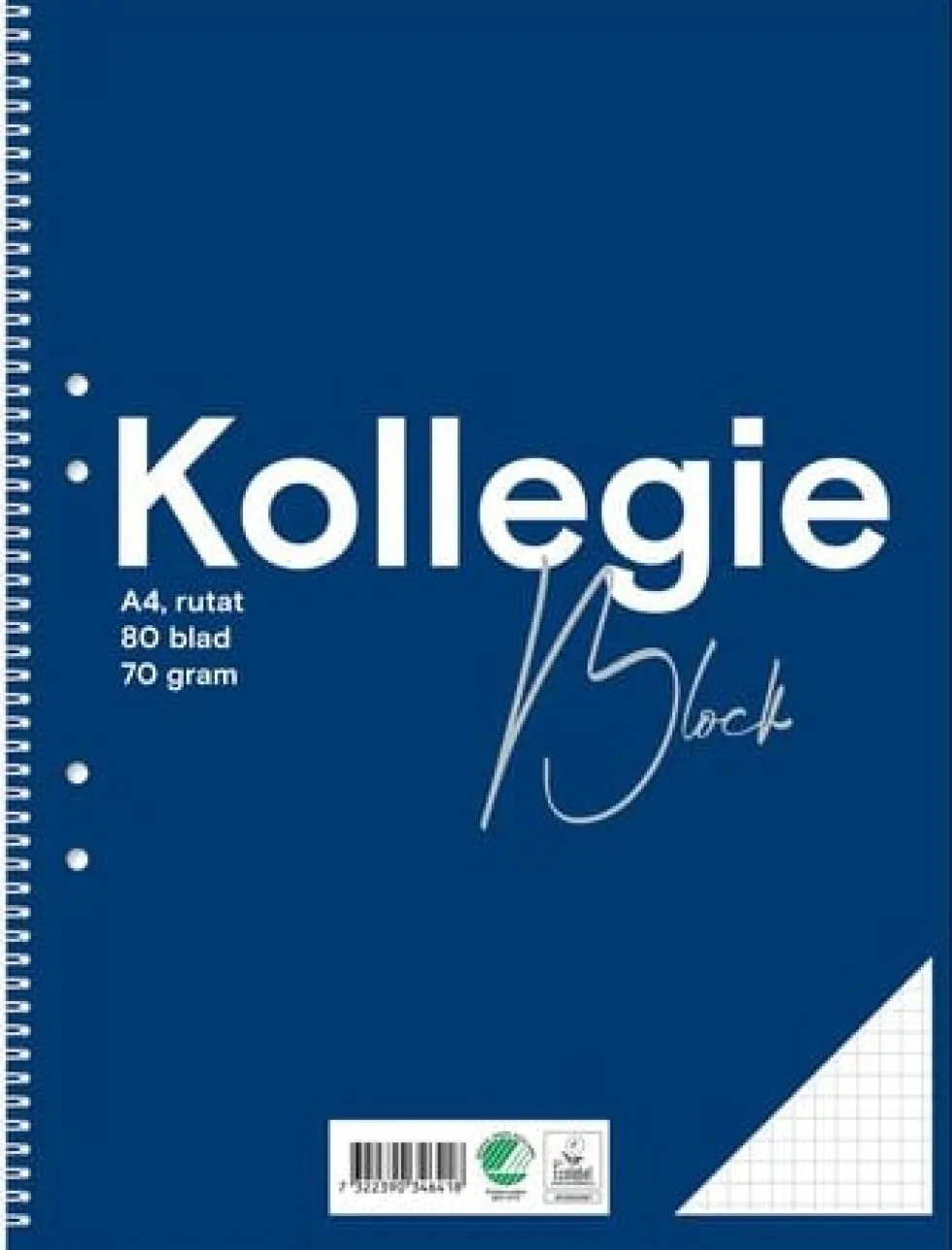 Kollegieblock FW A4 70g 80bl rut