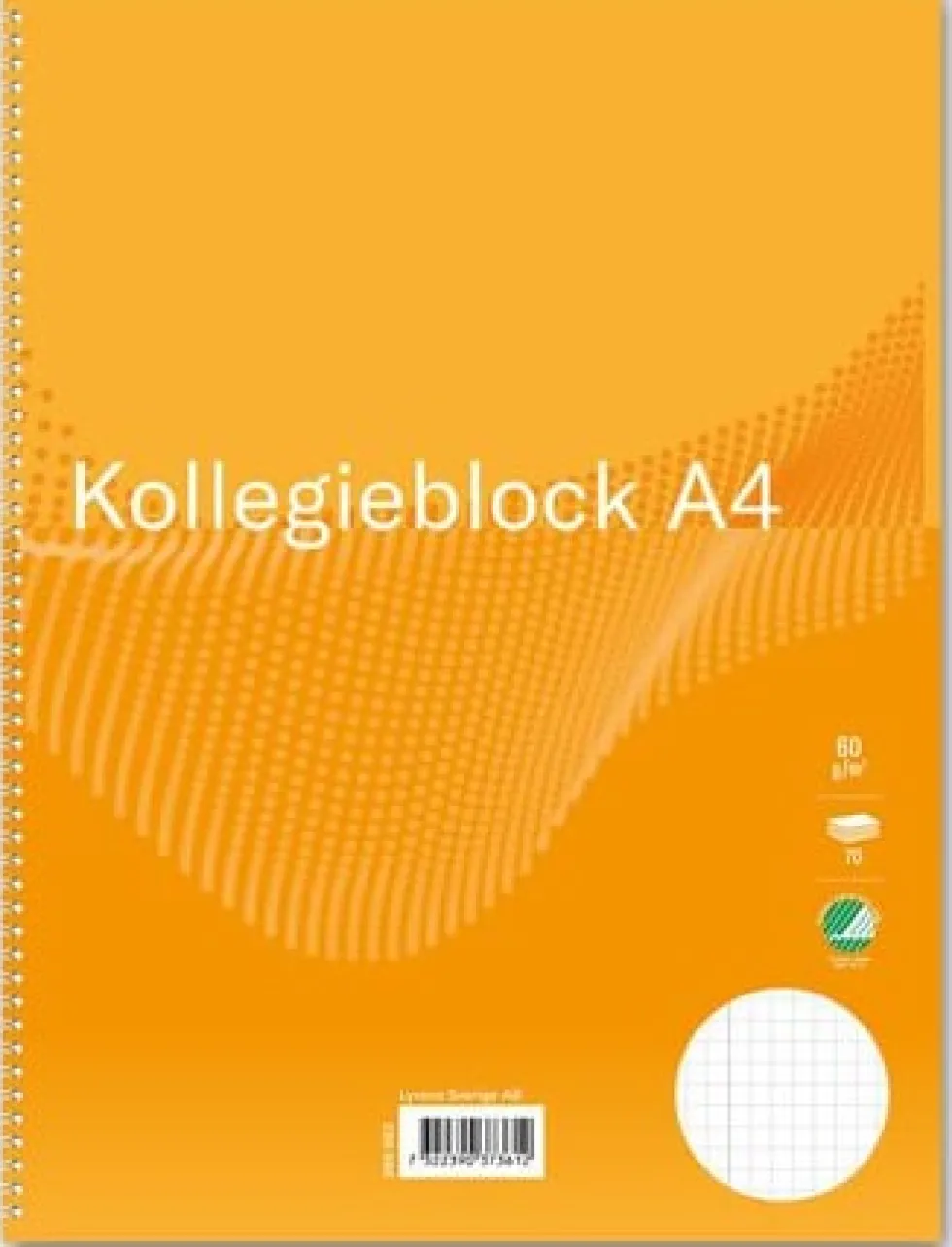 Kollegieblock FW A4 60g 70bl rut gul