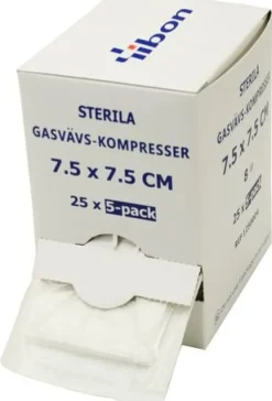 Kompress GV steril 5-p 7,5x7,5cm 125/fp