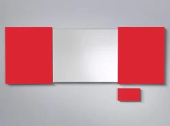 Konferensskåp Glas Brandröd, magnetisk
