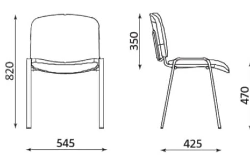Konferensstol Barcelona Grå, 4-pack